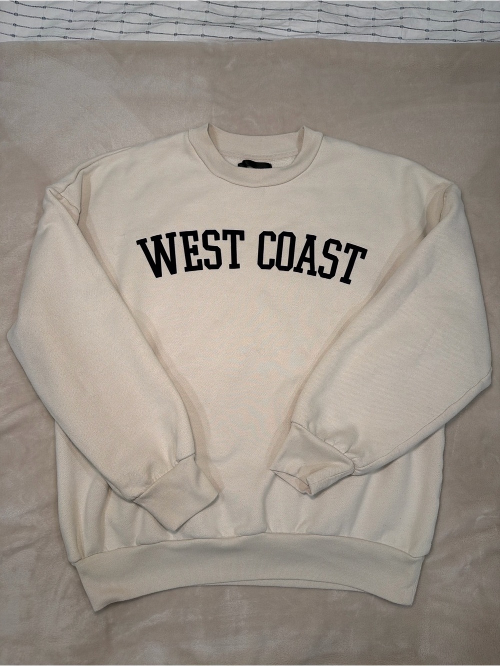 Oak &Fort West Coast Cream Crewneck Sweatshirt - medium